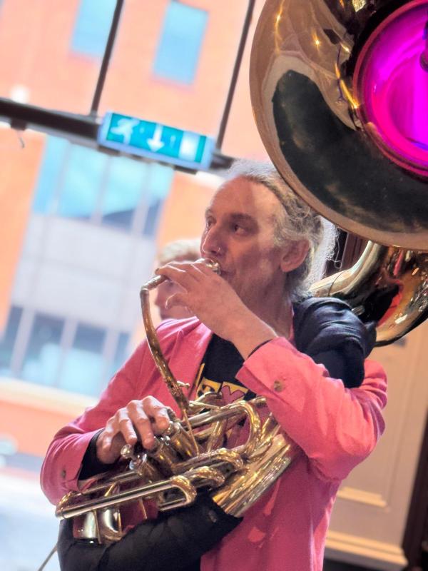 Joel - Sousaphone
        
         Photo by: 
         
        Jay		 
		 
         
         
